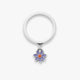 Enamel Mini Flower Charm Dangle Ring