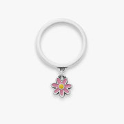 Enamel Mini Flower Charm Dangle Ring