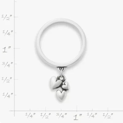 Gathered Hearts Charm Dangle Ring