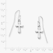 Flared Cross Earrings