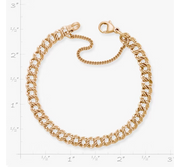 Light Double Curb Charm Bracelet