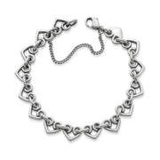 Heart Link Charm Bracelet