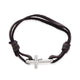 Cross Hook-On Leather Bracelet