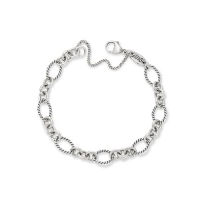 Oval Twist Charm Bracelet