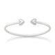 Two Hearts Flexible Cuff Bracelet