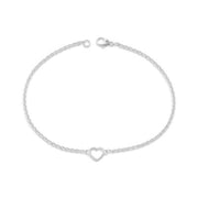 Heart Station Charm Anklet