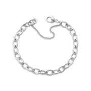 Textured Oval Charm Bracelet