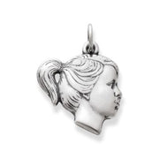 Girl's Profile Charm