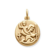 Round St. Christopher Medal Charm