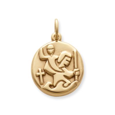 Round St. Christopher Medal Charm