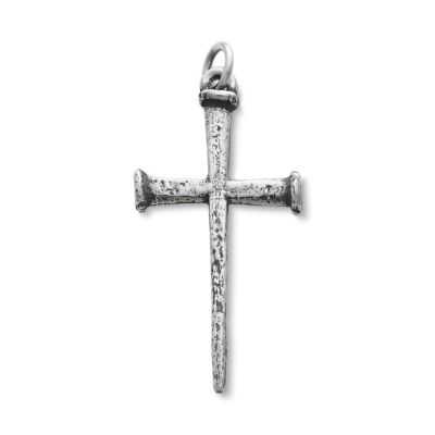 Nail Cross Pendant with Heavy Box Chain