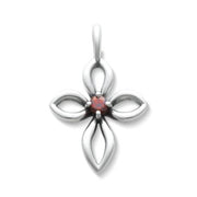 Avery Remembrance Birthstone Cross Pendant