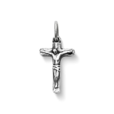 Small Chiseled Crucifix Charm