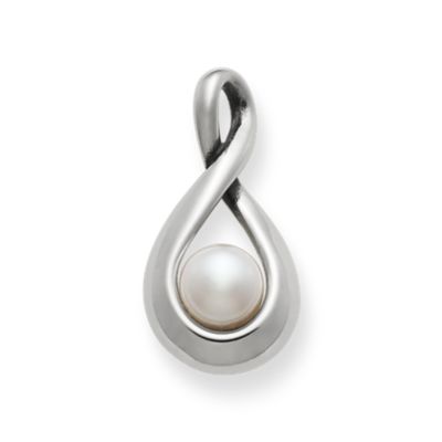 Graceful Twist Pendant with Cultured Pearl