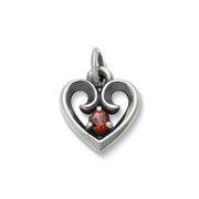 Avery Remembrance Heart Birthstone Charm