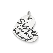 "Sister in My Heart" Charm