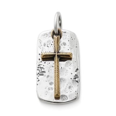 Engravable Tag and Cross Charm