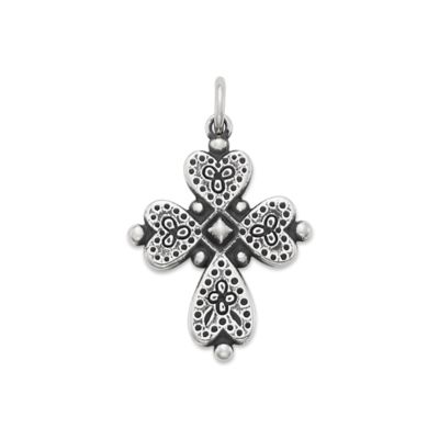 Heart's Devotion Cross Charm