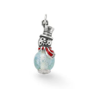 Enamel Snowman Art Glass Charm