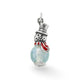 Enamel Snowman Art Glass Charm