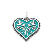 Enamel Hearts in Bloom Charm