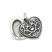 Ornate Heart Swivel Locket Charm
