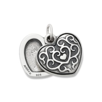 Ornate Heart Swivel Locket Charm