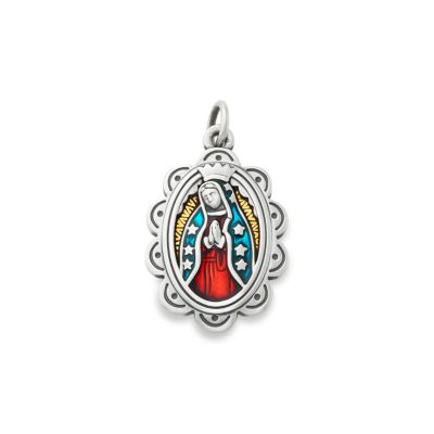 Enamel Virgin of Guadalupe Charm