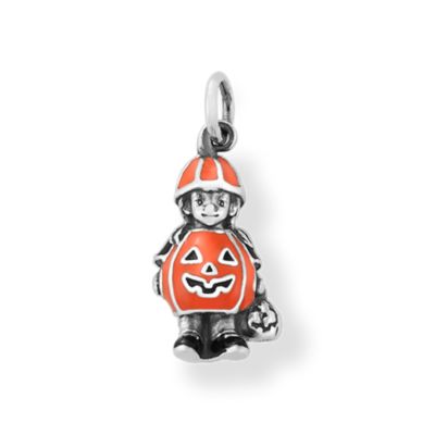 Enamel Pumpkin Costume Charm