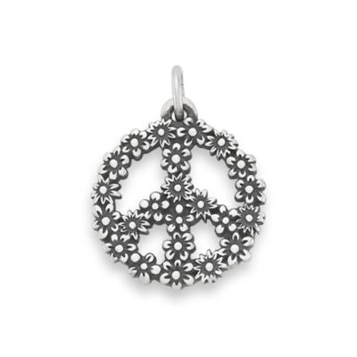 Floral Peace Sign Charm