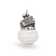 Enamel North Pole Art Glass Charm