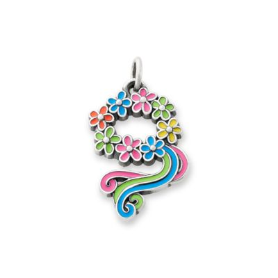 Enamel Floral Crown Charm