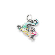 Enamel Festive Gecko Charm