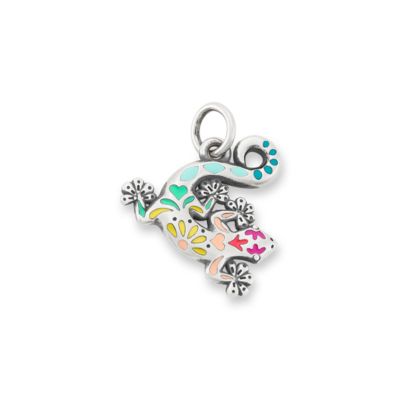 Enamel Festive Gecko Charm