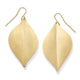 Repousse Leaf Dangle Earrings