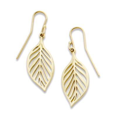 Open Leaf Dangle Earrings