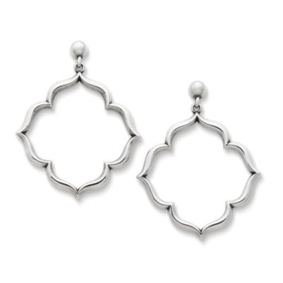 Venetian Frame Hoop Drop Earrings
