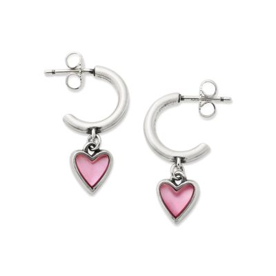 Heart Necklace Layer and Heart Hoops