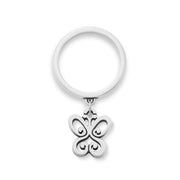 Small Spring Butterfly Charm Dangle Ring