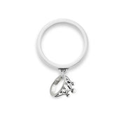 Tiny Tiara Charm Dangle Ring