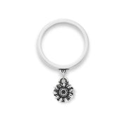 Mini Sunflower Charm Dangle Ring