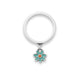 Enamel Mini Flower Charm Dangle Ring