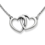 Double Heart Linked Necklace