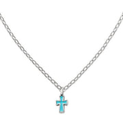 Enamel Petite Cross Necklace