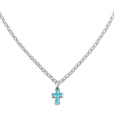 Enamel Petite Cross Necklace
