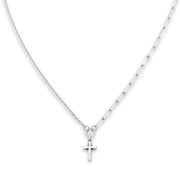 Paired Chains Cross Necklace