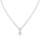Paired Chains Cross Necklace
