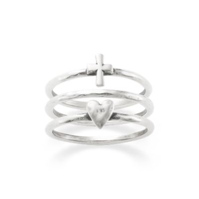 Faith and Love Ring Set