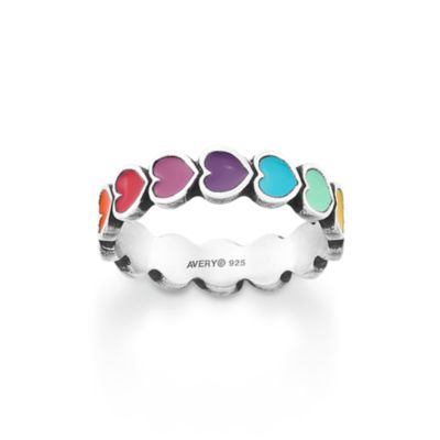 Enamel Connected & Layered Hearts