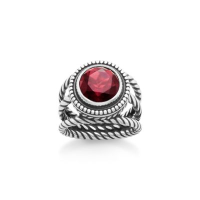 Twisted Wire Gemstone Ring
